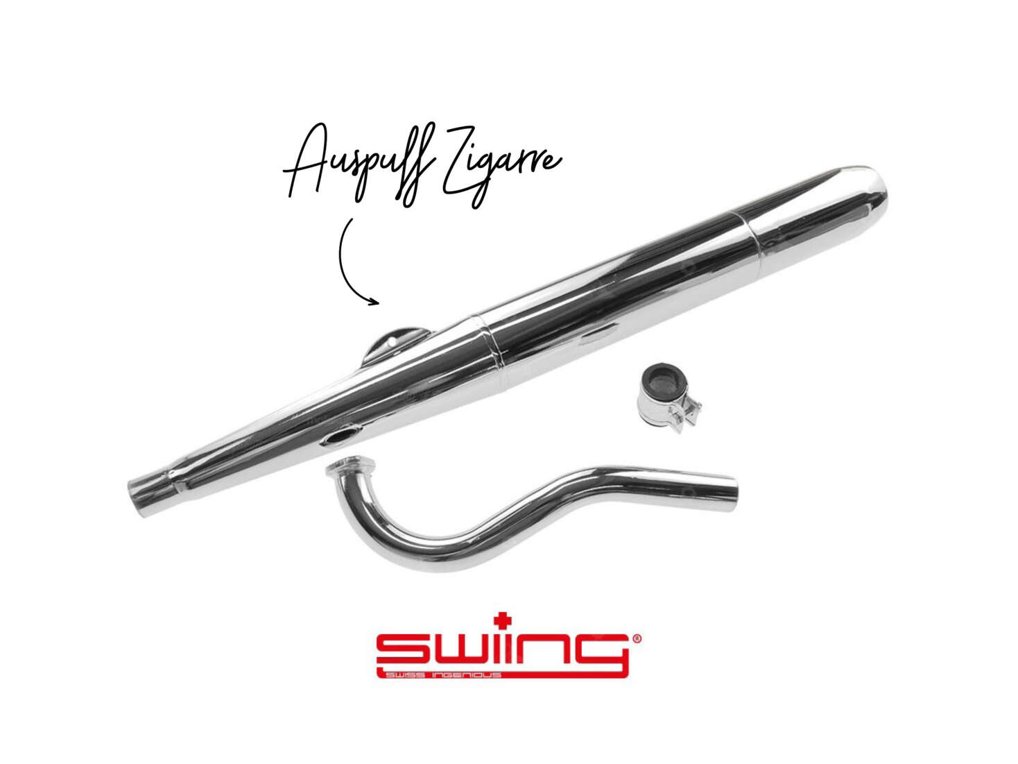 Auspuff Zigarre Chrom 28/70 mm Puch Supermaxi LG1/LG2 Auspuff Zigarre Chrom 28/70 mm Puch Supermaxi LG1/LG2