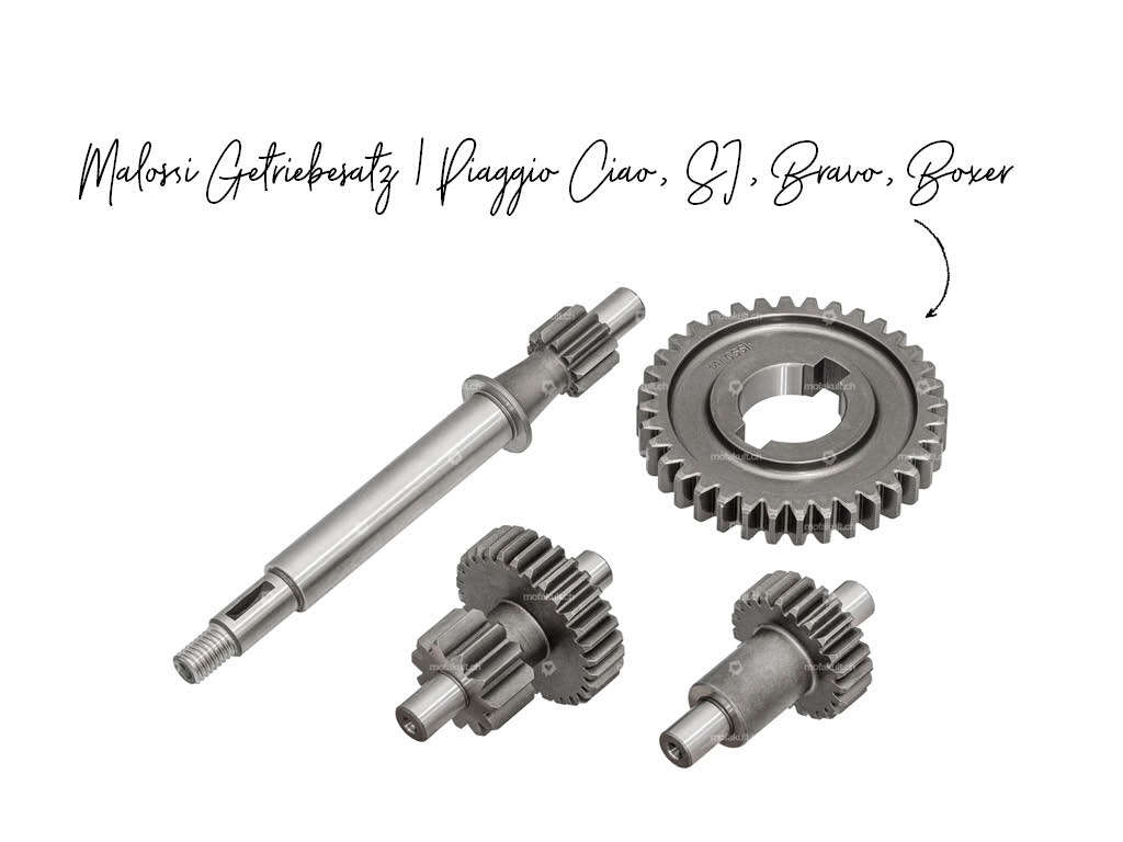Malossi Getriebesatz 8.92:1 lange Übersetzung | Piaggio Ciao, SI, Bravo, Boxer Malossi Getriebesatz 8.92:1 lange Übersetzung | Piaggio Ciao, SI, Bravo, Boxer