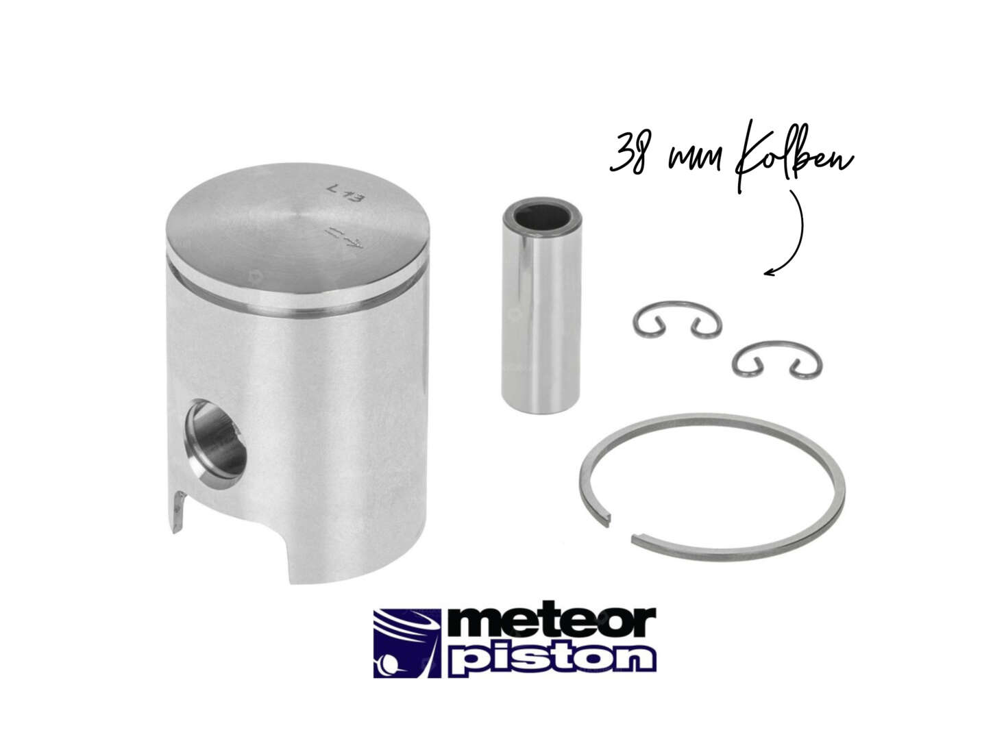 Meteor Kolben 38 mm Sachs 503 AB/AC (12 mm KoBo) Typ B Meteor Kolben 38 mm Sachs 503 AB/AC (12 mm KoBo) Typ B