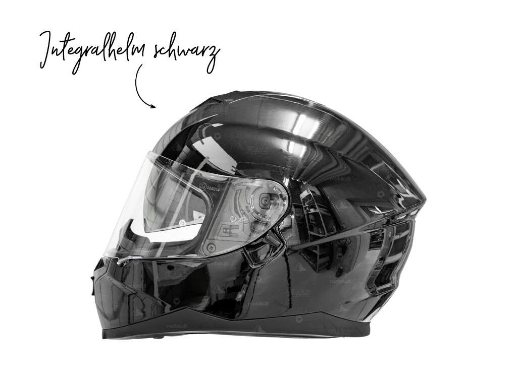 Integralhelm schwarz glänzend Integralhelm schwarz glänzend