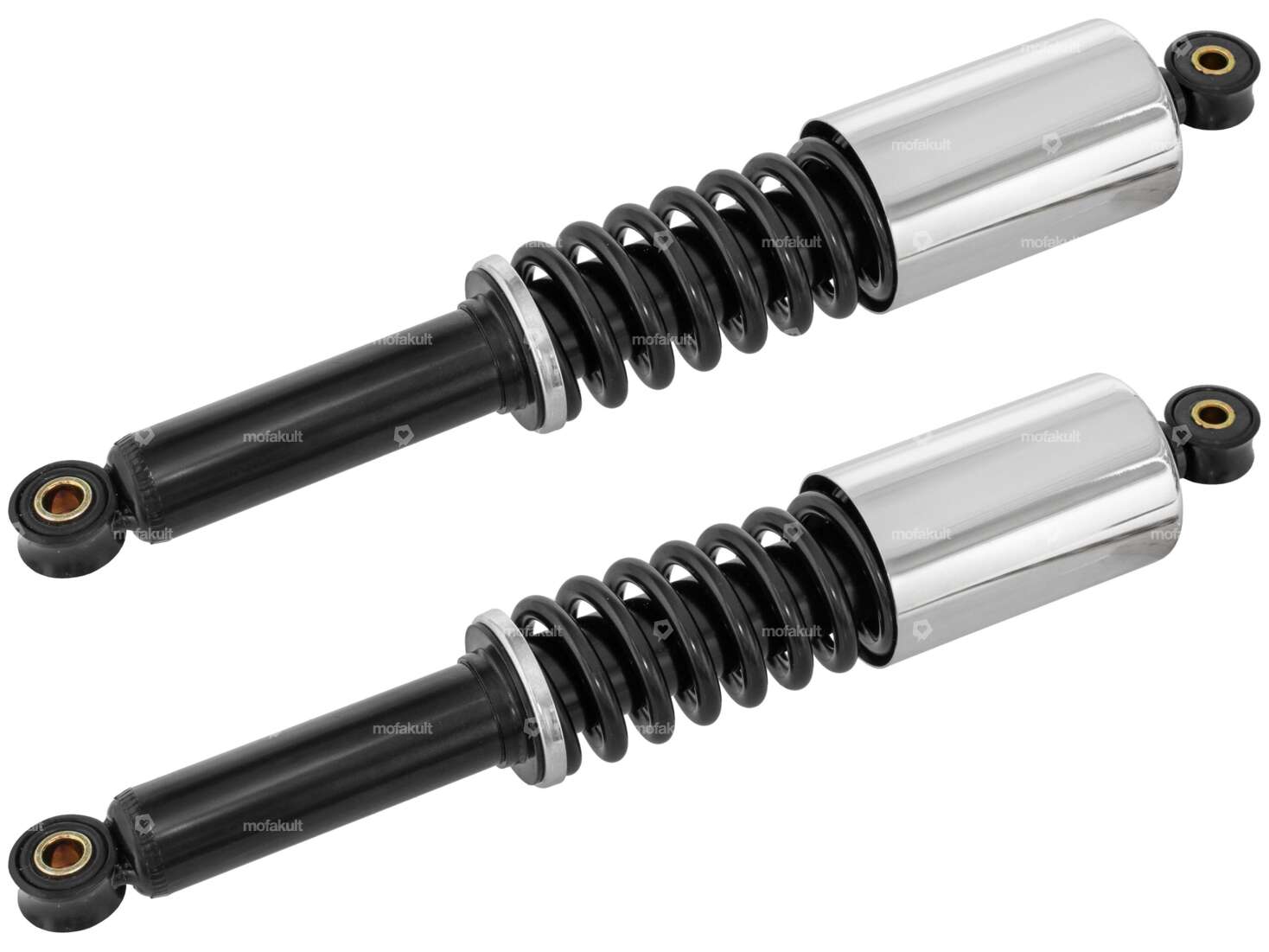 Ammortizzatore 36 cm cromo/nero con tappo di copertura Carousel Image 1