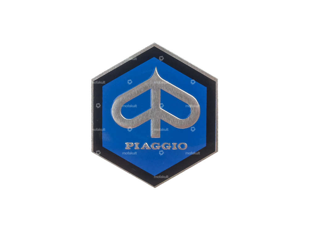 Emblema "Piaggio" Ø 48 mm in alluminio | Piaggio Ciao, SI, Bravo, Boxer Carousel Image 1