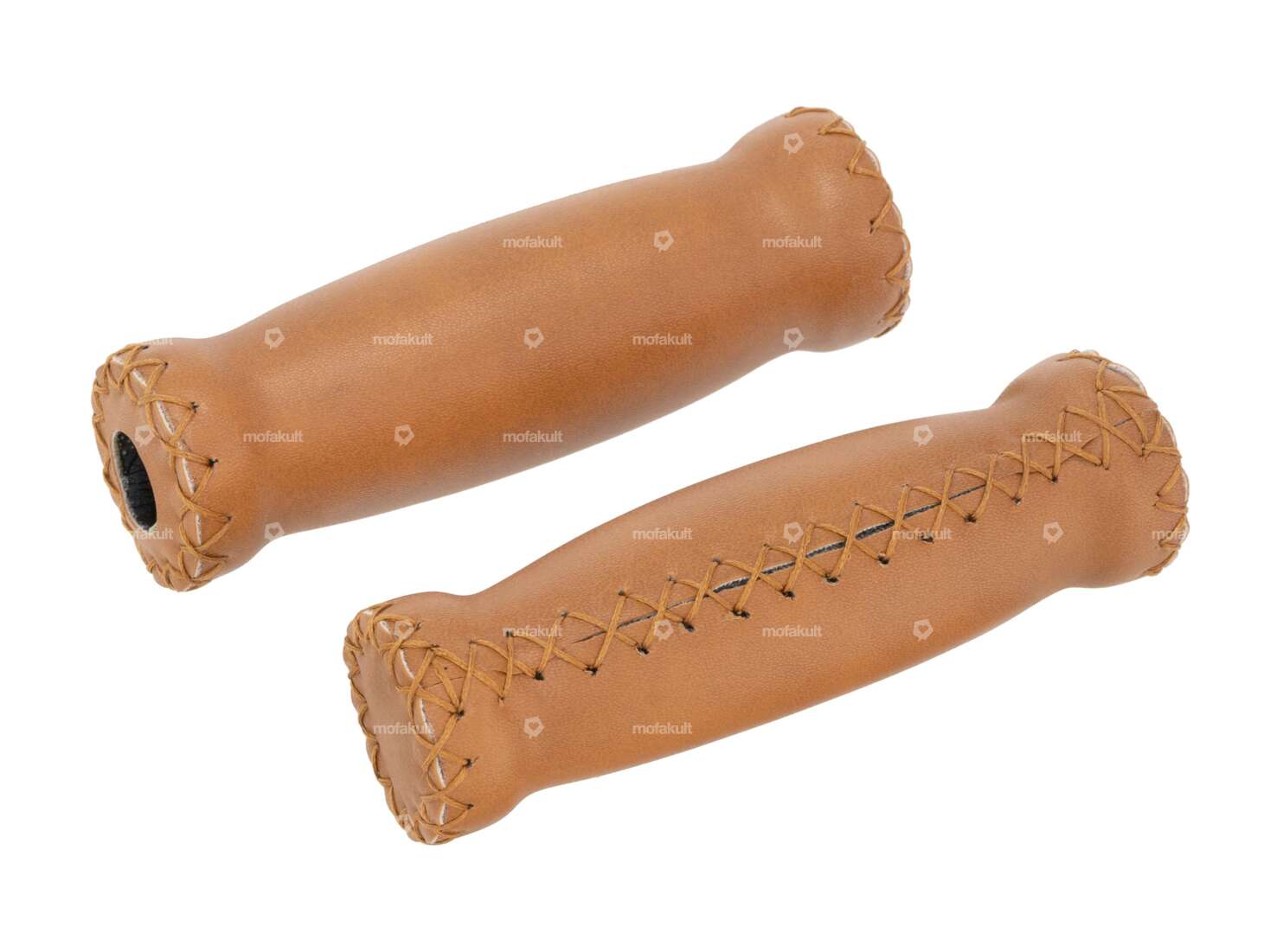 Maniglie in similpelle marrone chiaro Carousel Image 1