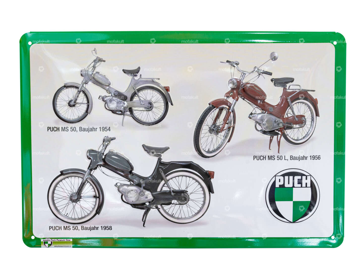 Nostalgic Art tin sign "Puch MS" green 30 x 20 cm Carousel Image 1