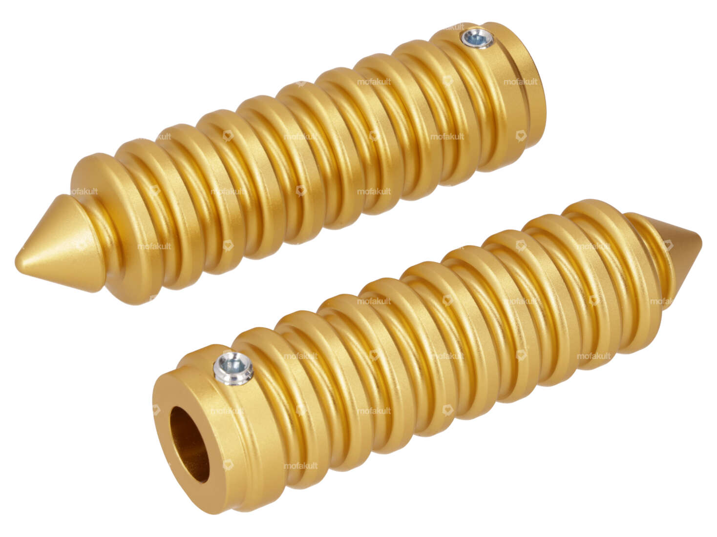 66HEROES poggiapiedi scanalati a punta giallo Carousel Image 1