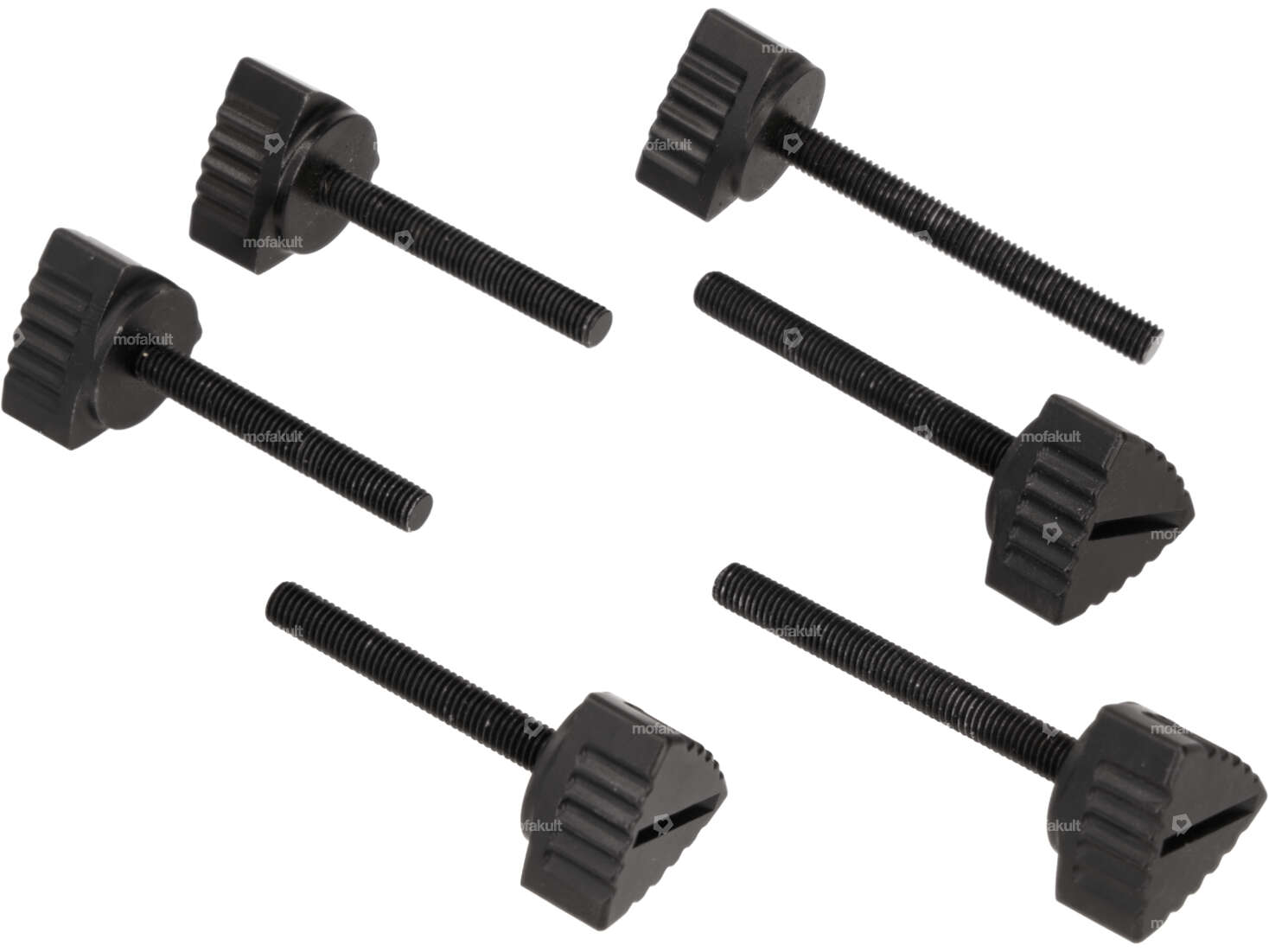 66HEROES Set di viti di protezione laterale in alluminio nero | Puch Maxi S Carousel Image 1