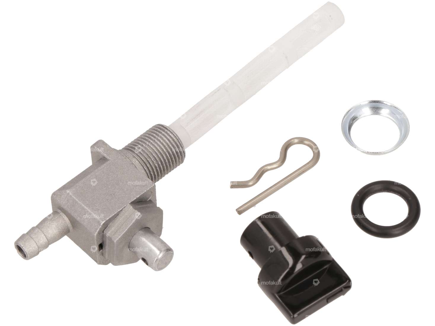 OMG rubinetto per benzina verticale M12x1 con manopola (per l'avvitamento) in uscita dal basso Carousel Image 3