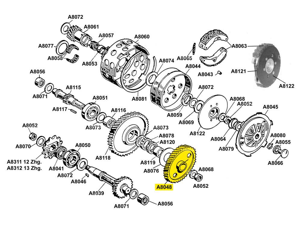 Gearwheel 2nd gear original | Beta 521, 512 (A8048) Carousel Image 3