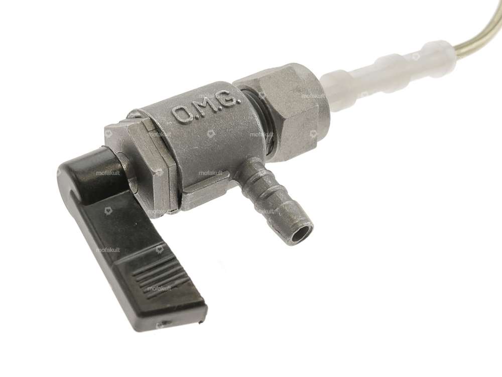 OMG rubinetto benzina orizzontale M12x1 (con dado per raccordo) fondo uscita | Piaggio Ciao Carousel Image 3