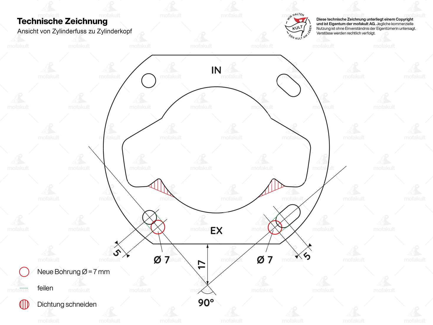38 mm Zylinderkit 45 km/h Version | Sachs (504), 505, 508 Carousel Image 5