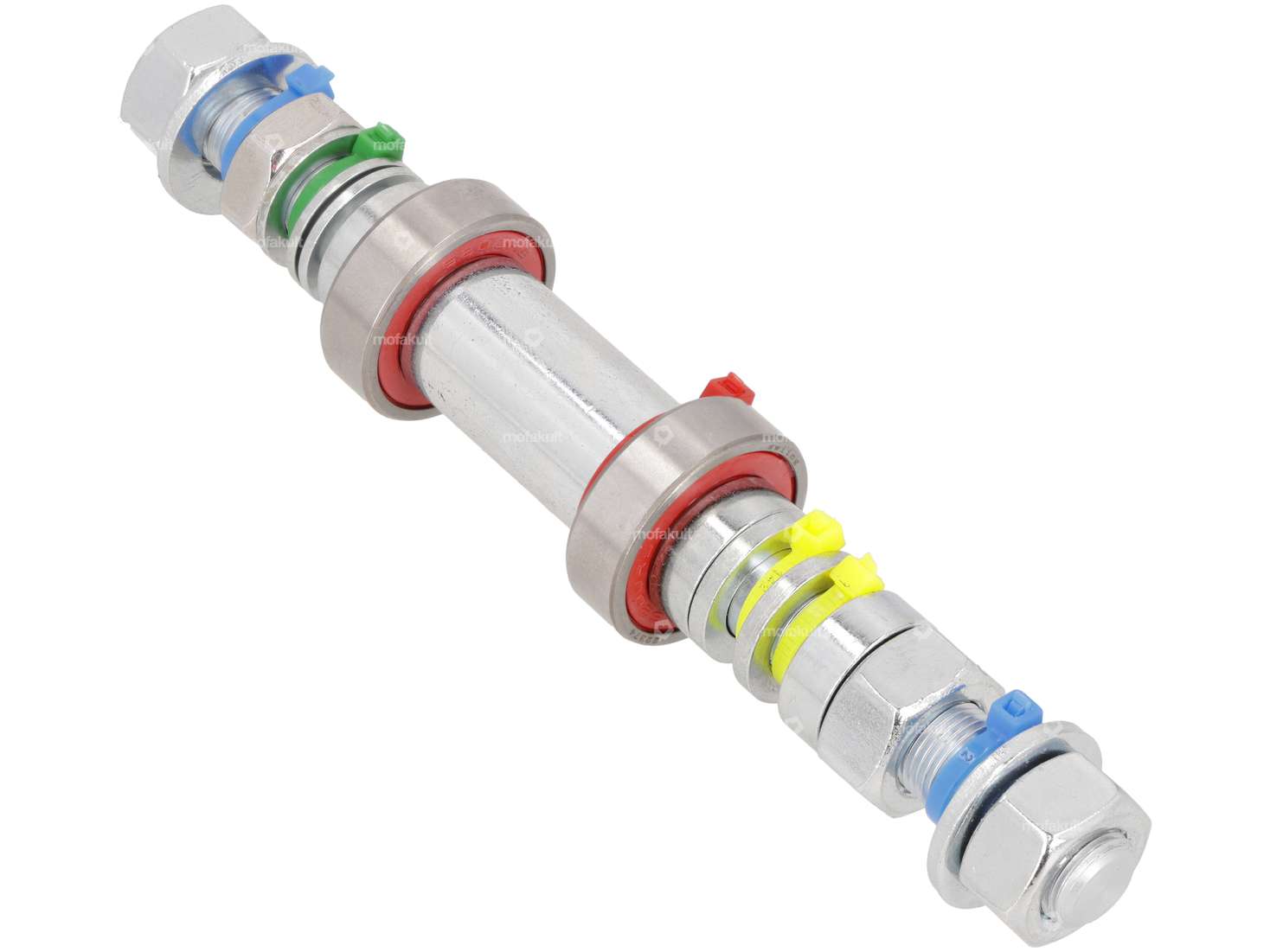 swiing® ingenious wheel axle with bearing conversion kit spoke hub front | Puch Carousel Image 2