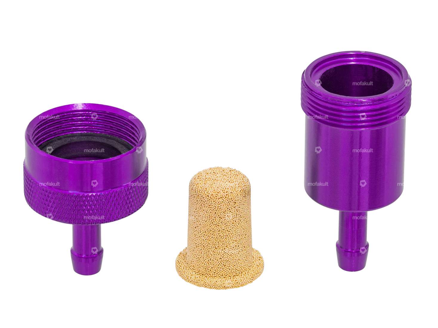 GPO fuel filter connection 6 mm aluminum violet (removable) Carousel Image 2