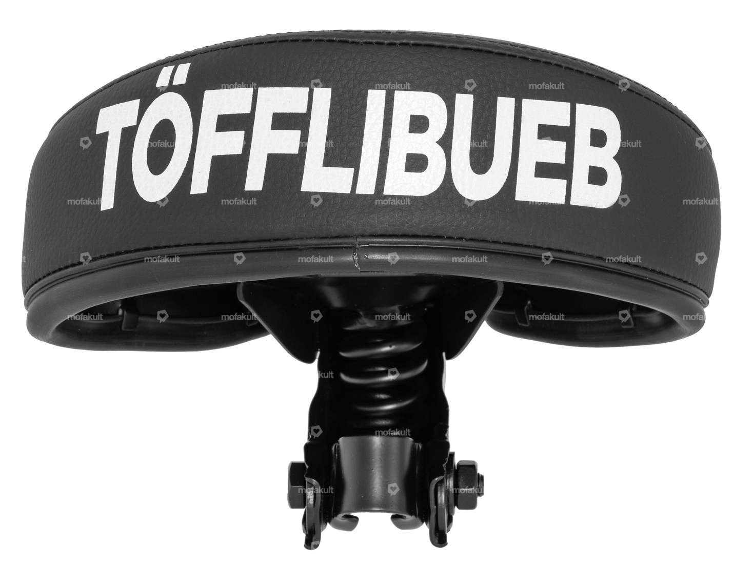 Sattel «Töfflibueb» Schriftzug niedrig schwarz Carousel Image 3
