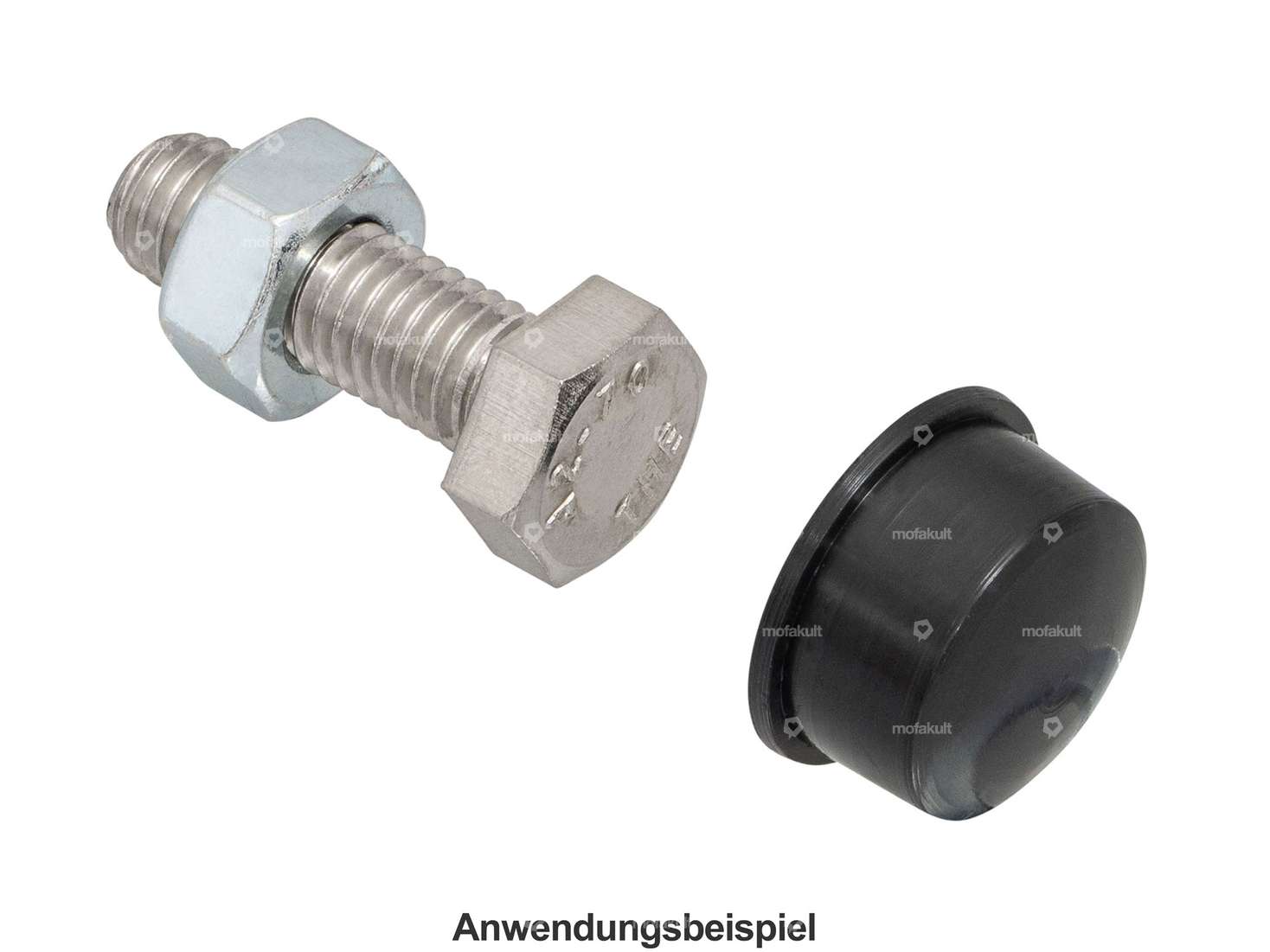 Coperchio testa esagonale M10 nero Carousel Image 3