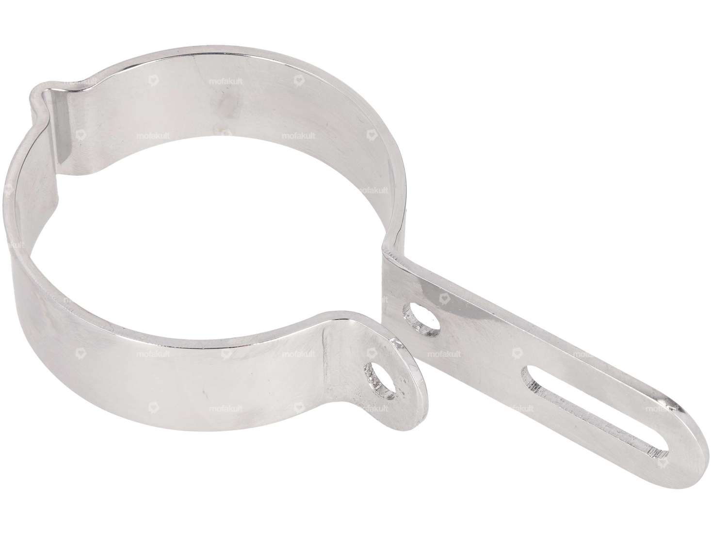 Exhaust clamp 55 mm chrome (1A quality) Carousel Image 1