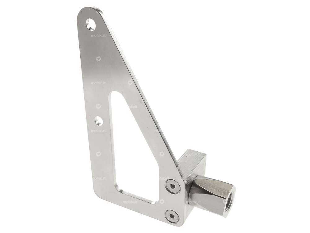 66HEROES License plate holder side incl. mounting pin Inox (CH version) Carousel Image 1