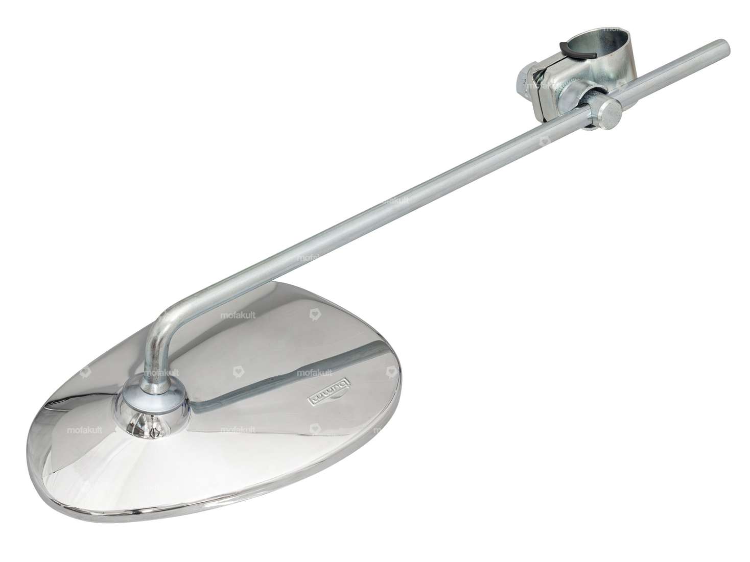 Bumm specchio ovale piccolo destro cromo Carousel Image 2