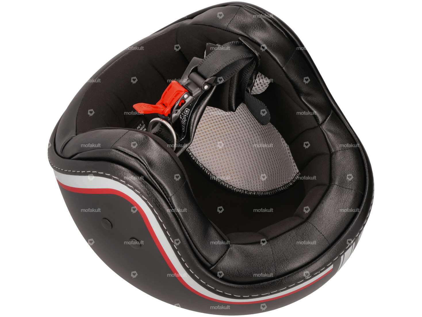 Mofakultwear casco jet "barbuto Bernhard" nero (XS / S) Carousel Image 4