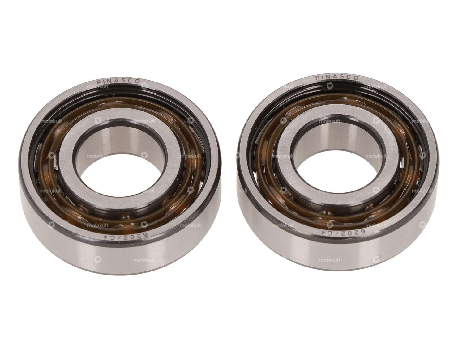 Pinasco 6202 T9 C4 ball bearing 15/35/11 polyamide cage pair Carousel Image 1