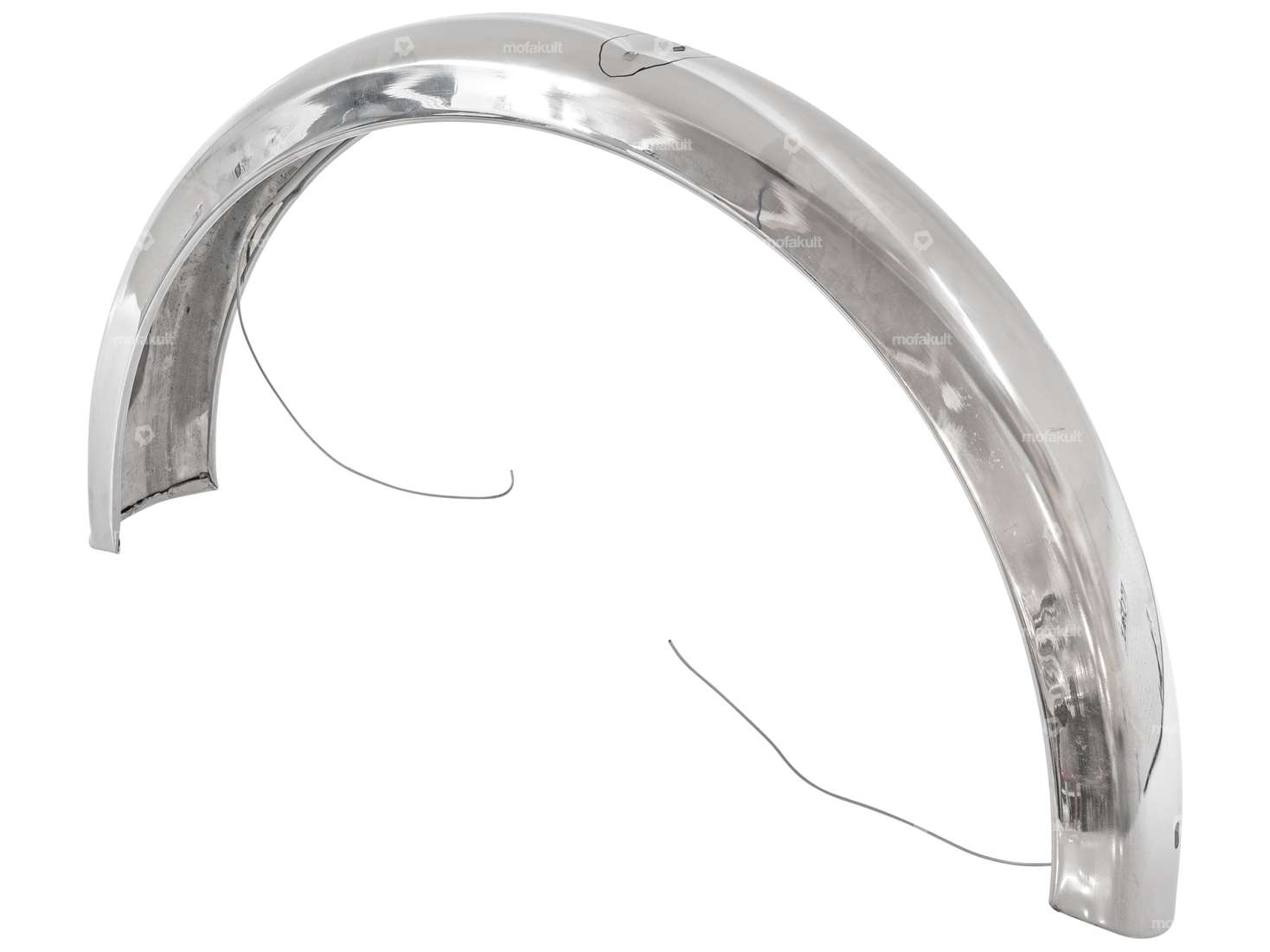 Rear fender (with dents) Inox NOS | Puch X30 NS, NL, NG-2AH, N-2AH, Sprinter Carousel Image 1