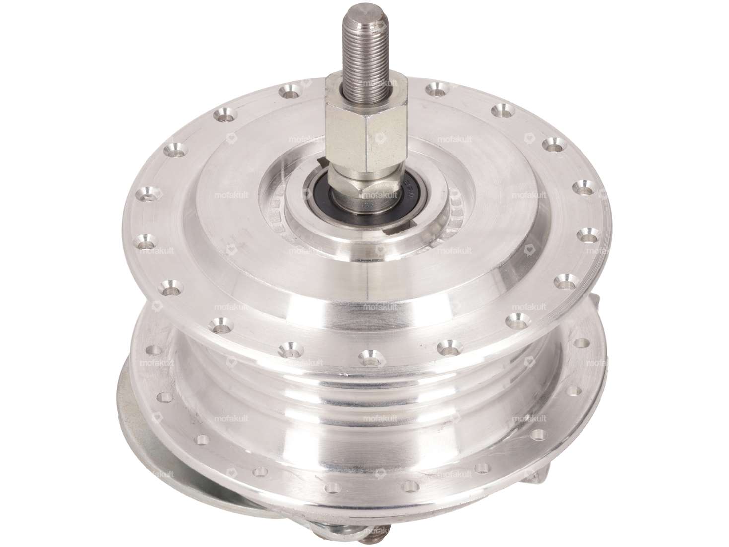 Mozzo ruota LELEU a raggi anteriore 36 fori con piastra di ancoraggio & asse | Puch Carousel Image 2