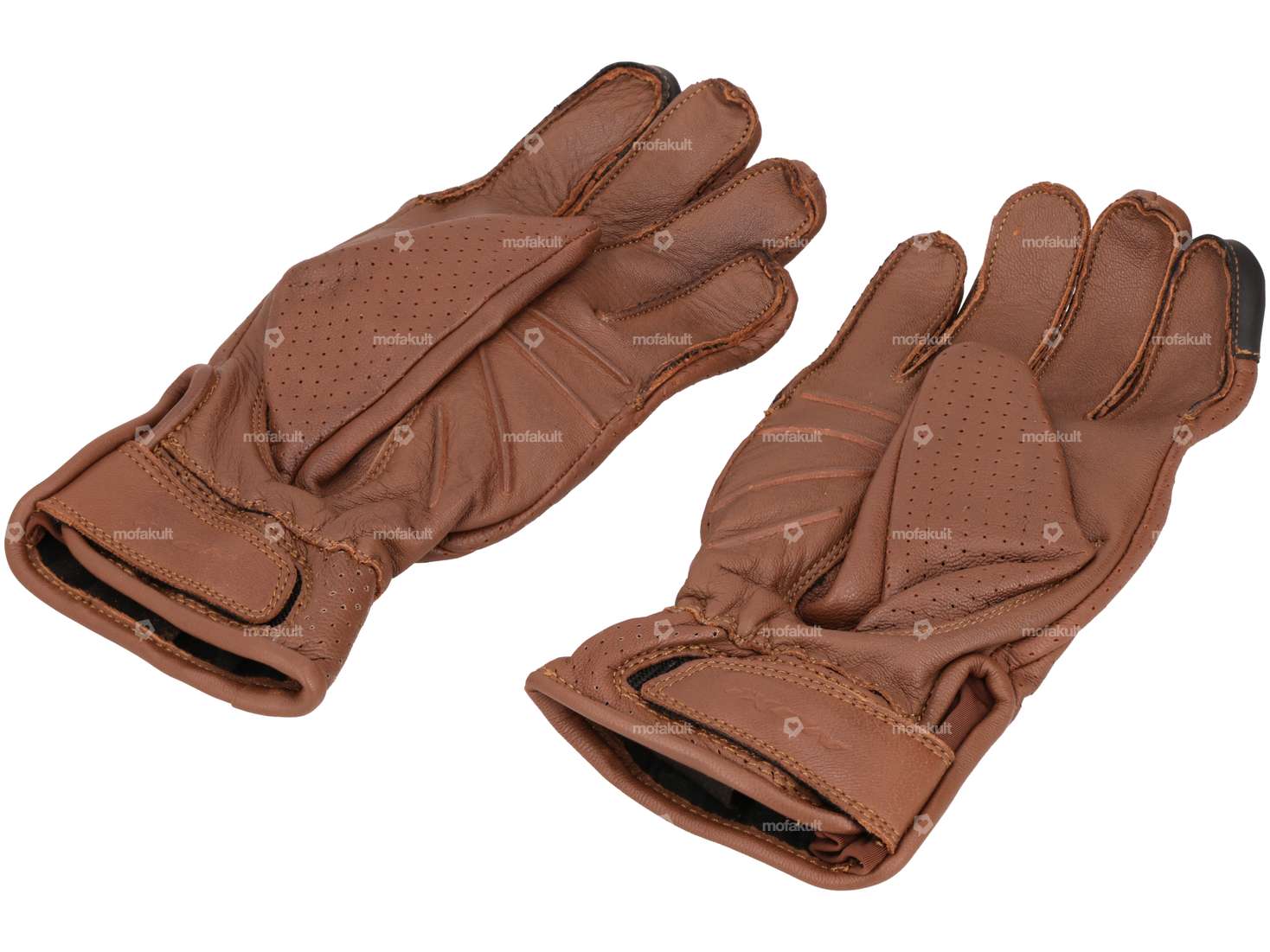 IXON glove "RS NIZO" leather brown Carousel Image 2