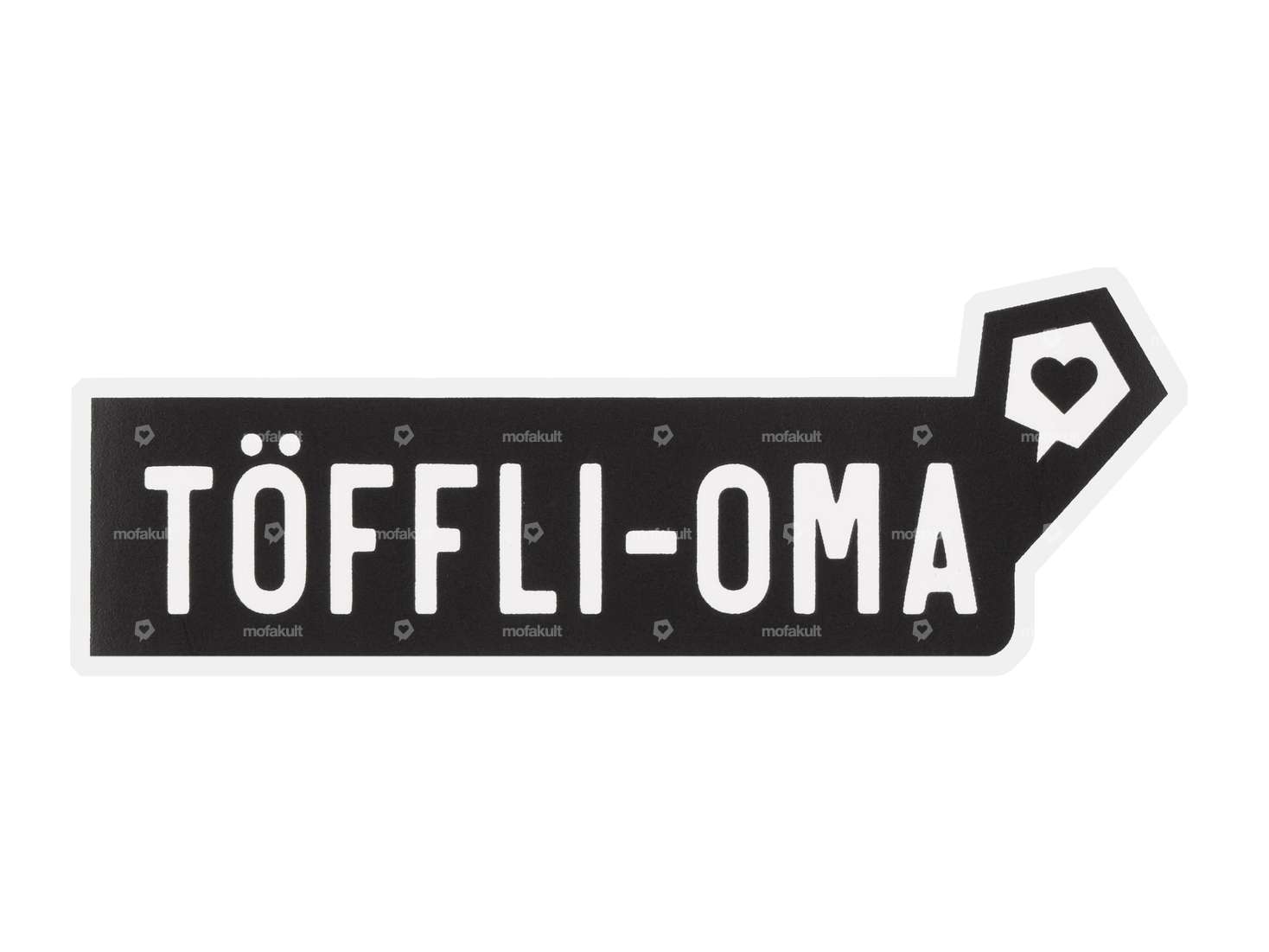 Adesivo mk-Merch "TÖFFLI-OMA" 25 x 100 mm Carousel Image 1