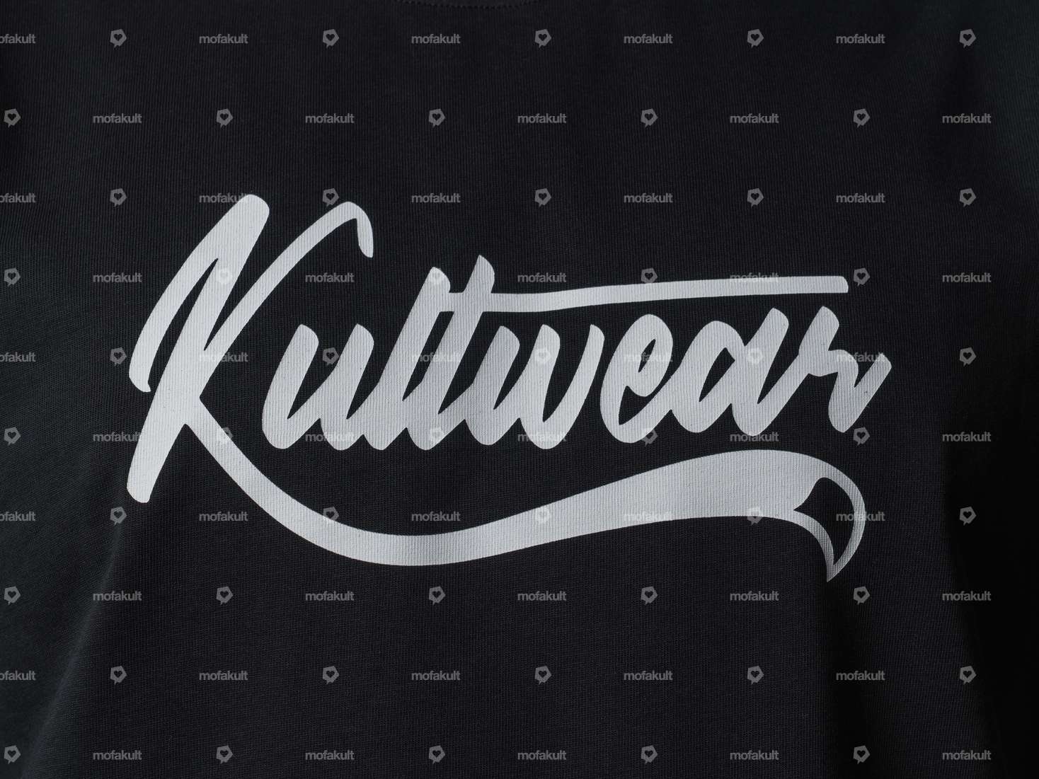 KULTWEAR Maglietta "Crew" nero / bianco Carousel Image 3