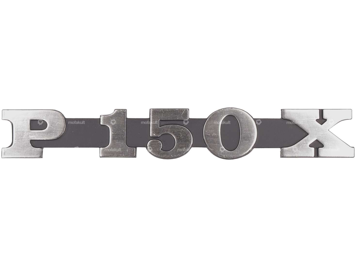 CIF stemma laterale sinistro "P 150 X" in alluminio | Vespa P150X Carousel Image 1
