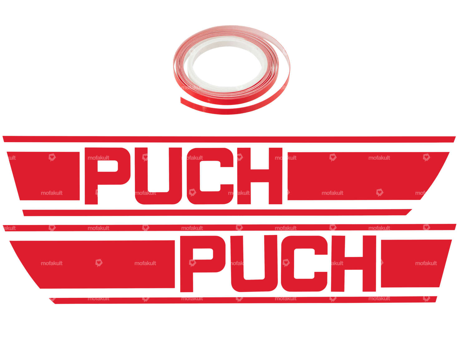 Kit adesivo serbatoio rosso trama lamina | Puch X30 Carousel Image 1