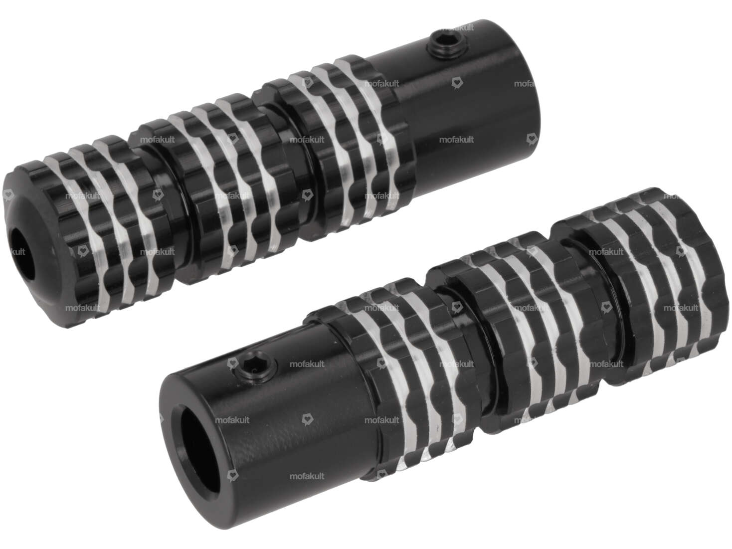 Poggiapiedi GPO alluminio anodizzato nero Carousel Image 1