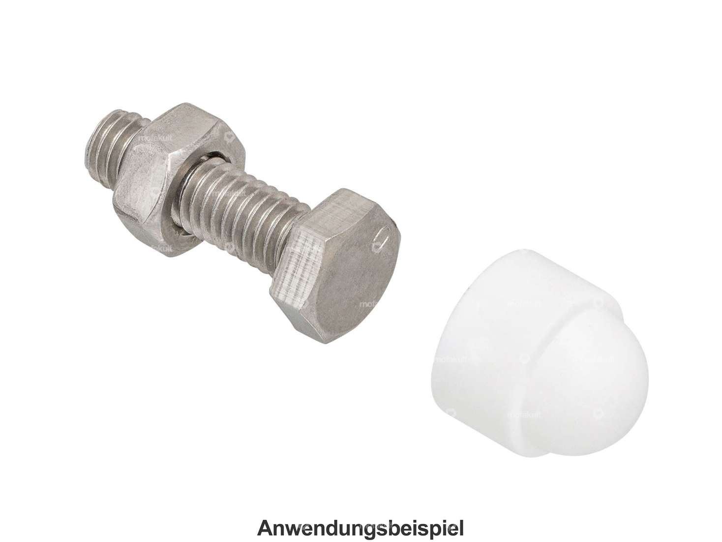 Cover cap external hexagon M8 white Carousel Image 3