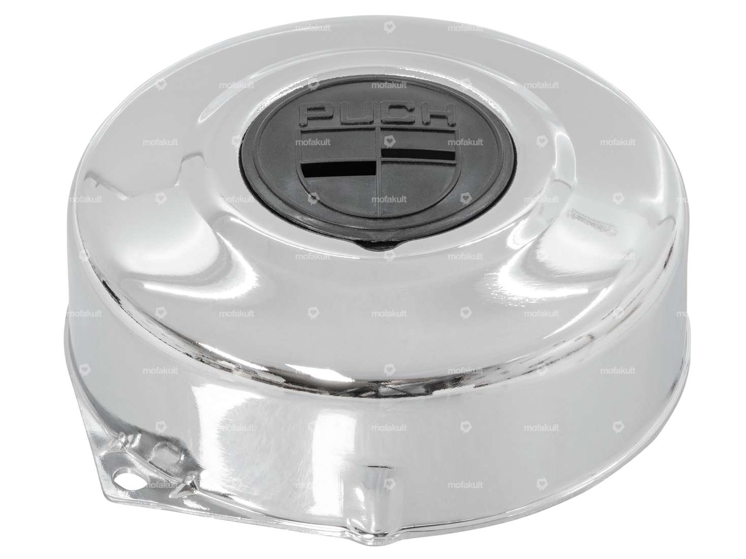 GPO ignition cover chrome "Puch" emblem black | Puch Carousel Image 2