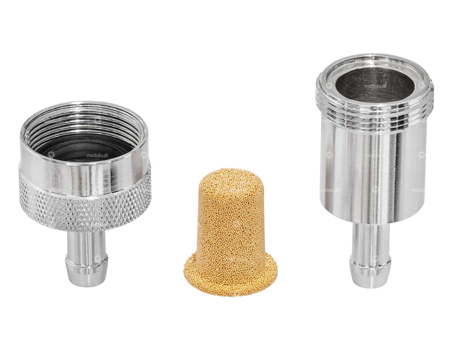 GPO Benzinfilter Anschluss 8 mm Aluminium silber (demontierbar) Carousel Image 2