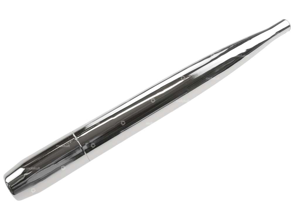 Silenziatore posteriore a sigaro Ø 28 / 65 mm (parte terminale chiusa) cromo Carousel Image 1