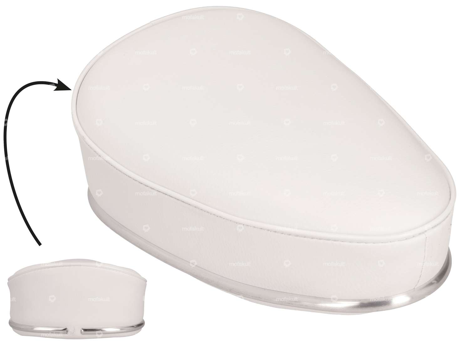 Mofa Sitzbänkli weiss Carousel Image 1