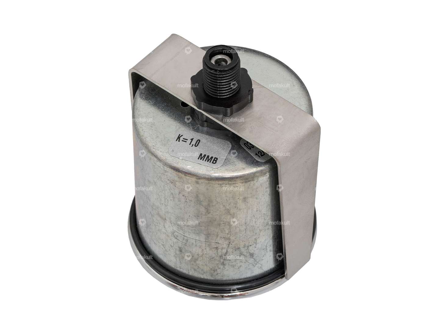 Tachimetro 100 km/h Ø 48 mm (quadrante nero) Carousel Image 3