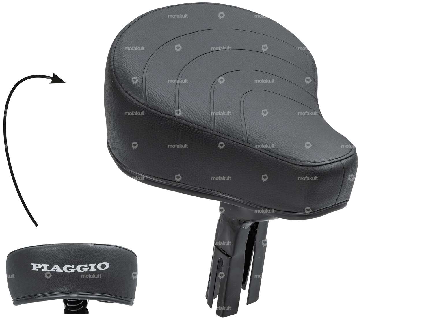 Saddle "Piaggio" square mount | Piaggio Ciao P Carousel Image 1