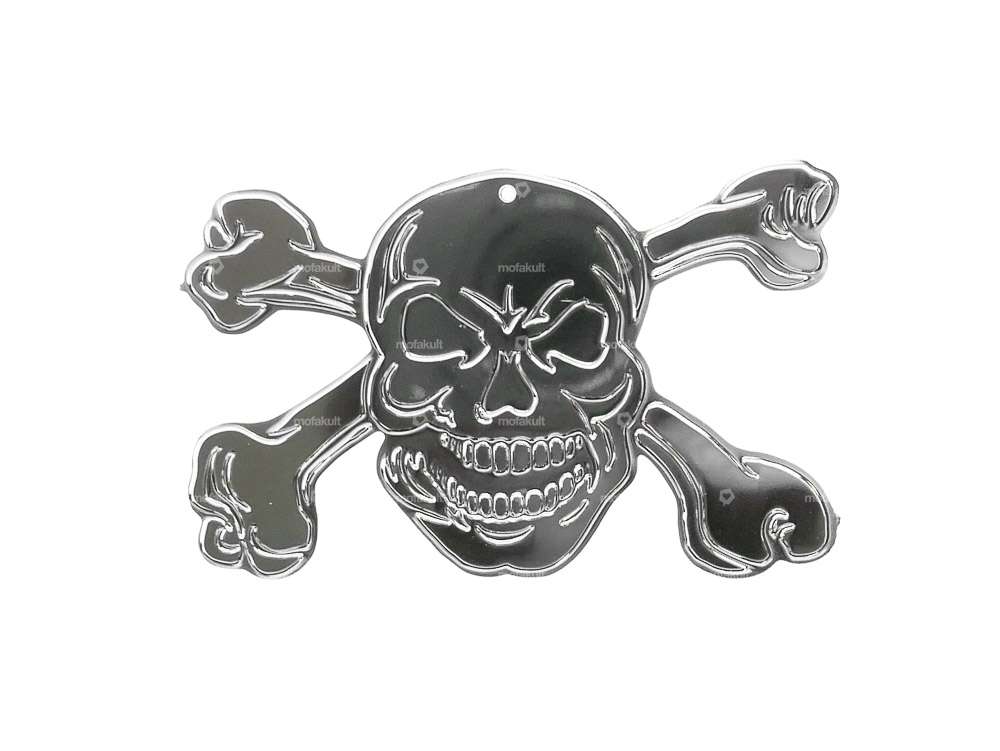 Adesivo "Teschio" in alluminio 65 x 40 mm Carousel Image 1