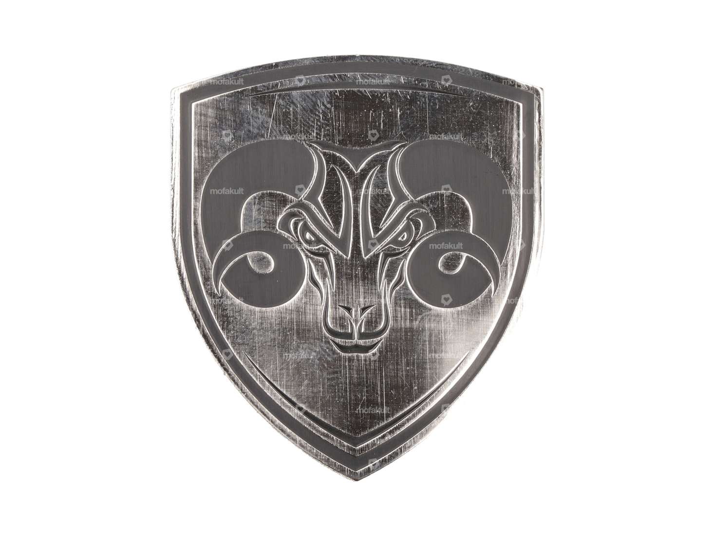 66HEROES brand plate flat chrome Carousel Image 1