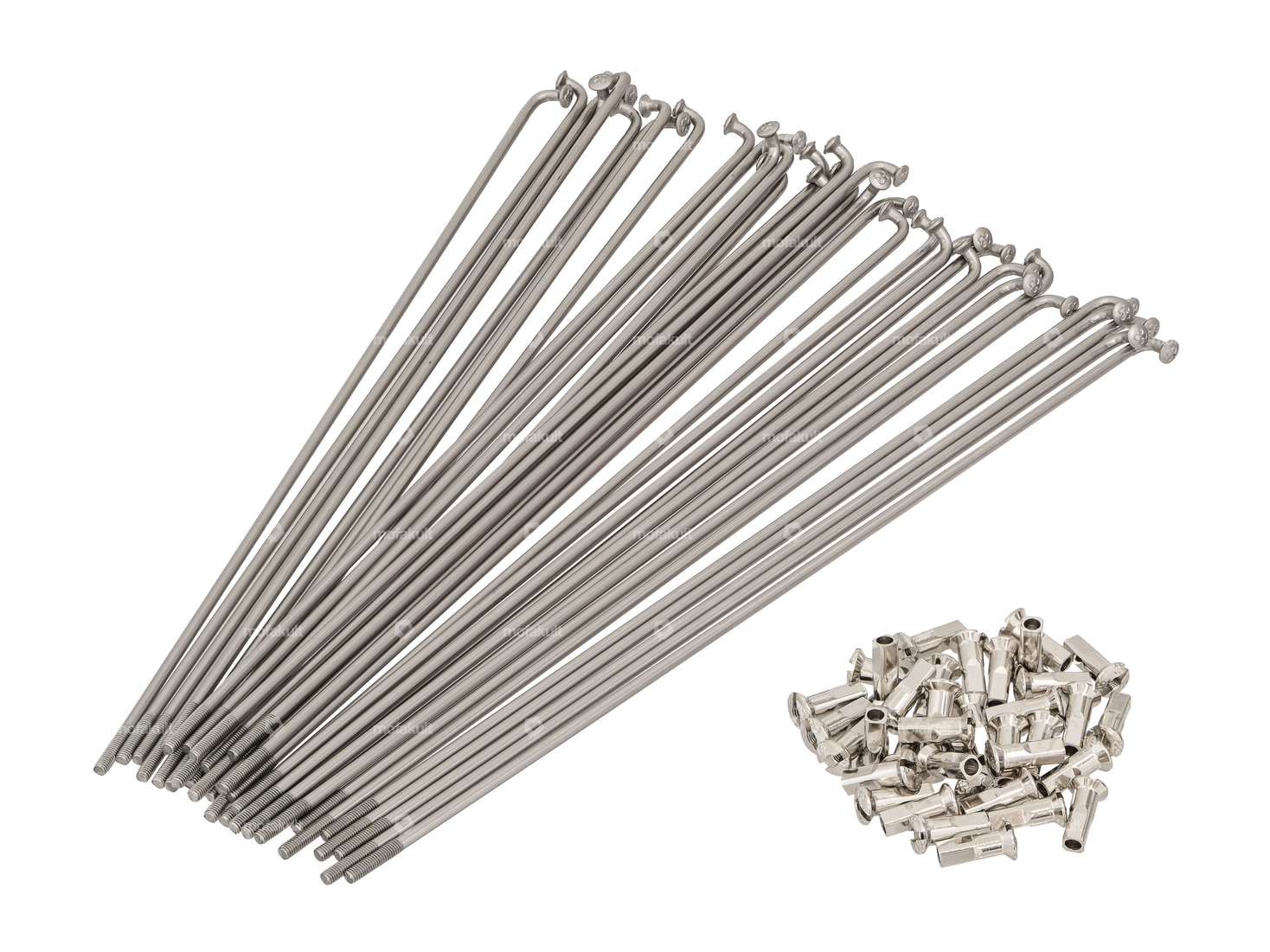 Set di raggi WWS da 17" con nipplo (2,6 x 189 mm) Inox Carousel Image 1