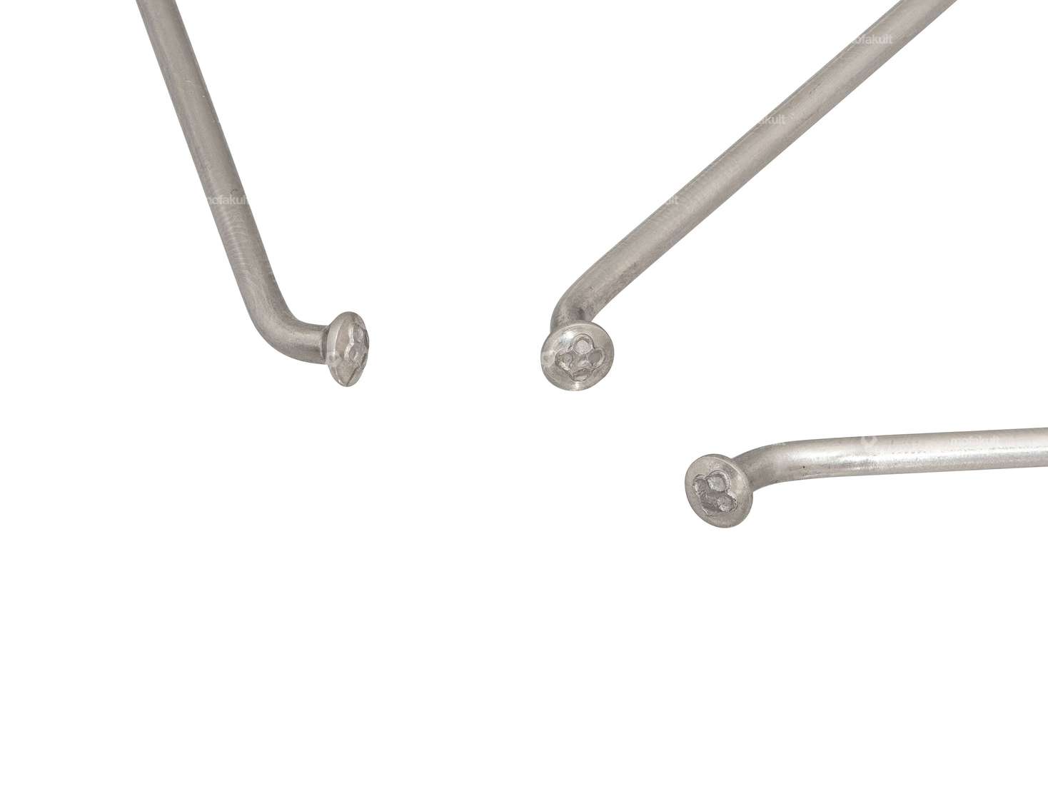 WWS 17" spoke set incl. nipple (2.6 x 190 mm) 125° Inox | Puch MS / MV, Kreidler Flory Carousel Image 2