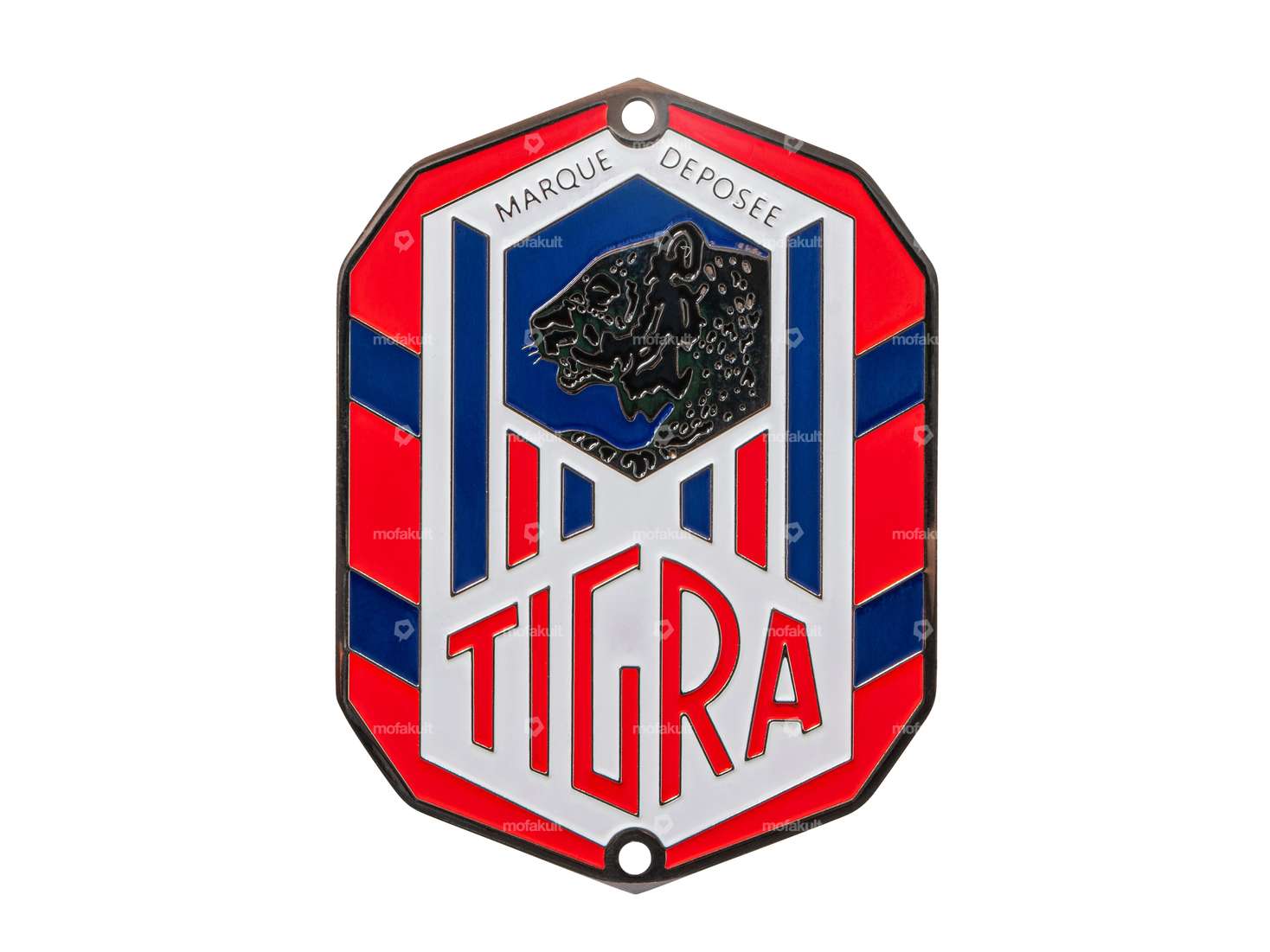 Markenschild «Tigra» zum Steuerrohr flach Carousel Image 1