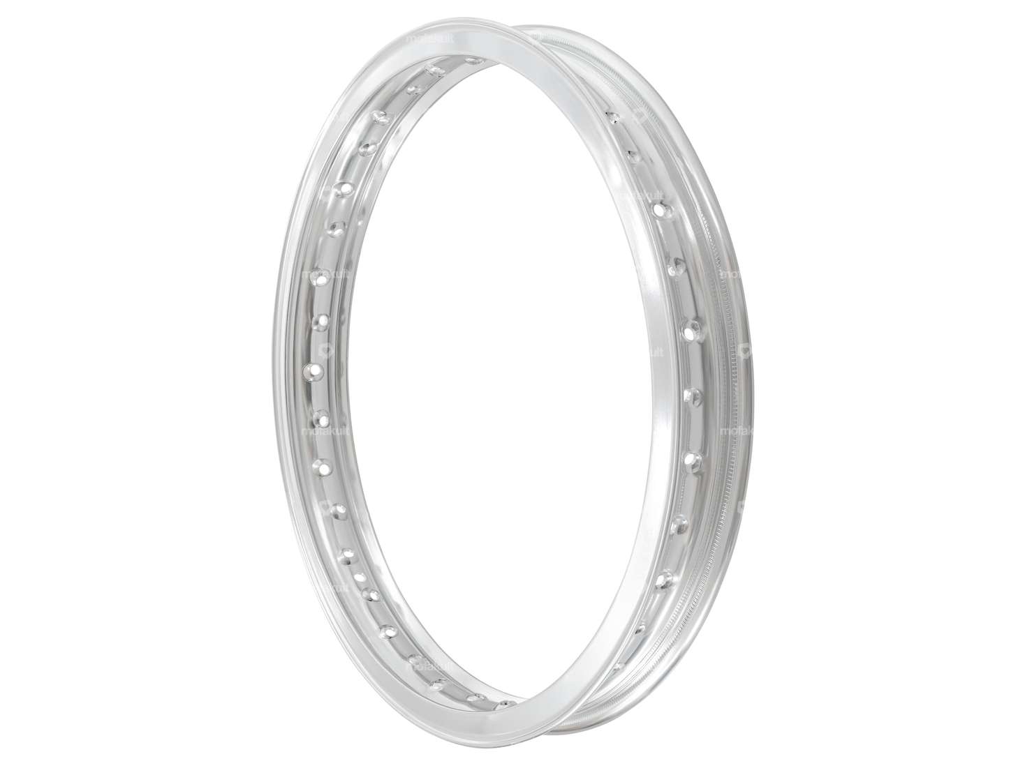 Rim ring 1.60 x 17" (55 mm) aluminum silver anodized large nipple holes Carousel Image 1