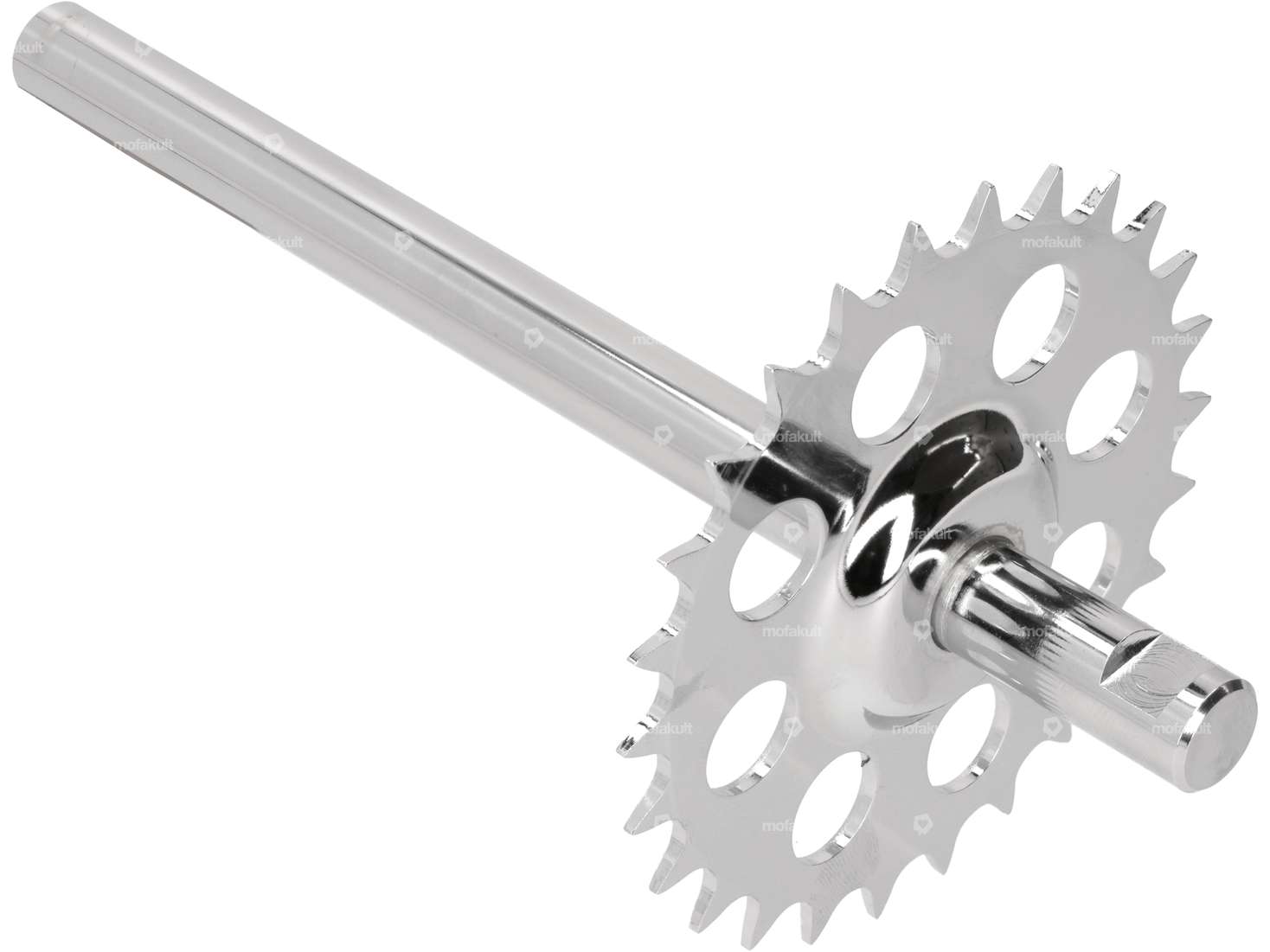 Tretachse mit Kranz 26 Zähne Chrom | Puch Maxi S, N Carousel Image 1