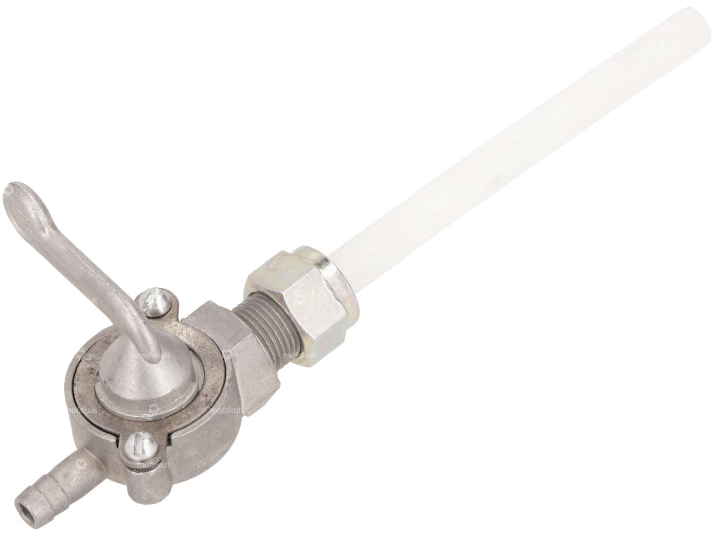 OMG rubinetto per benzina verticale M12x1 con leva (da avvitare) in uscita in basso Carousel Image 2