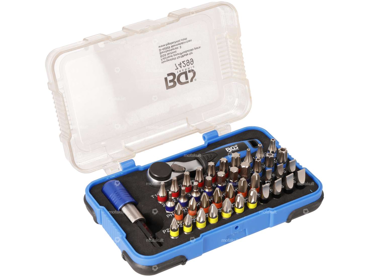 Set di punte BGS con cricchetto 43 pezzi. Carousel Image 1