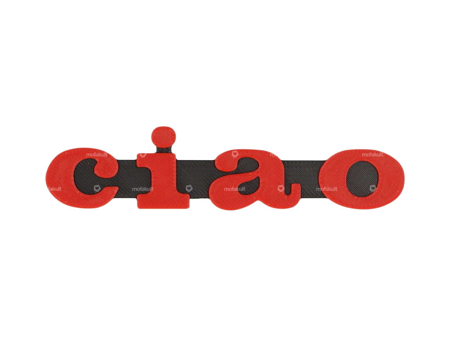 Emblem "ciao" plastic 3D red / black Carousel Image 1