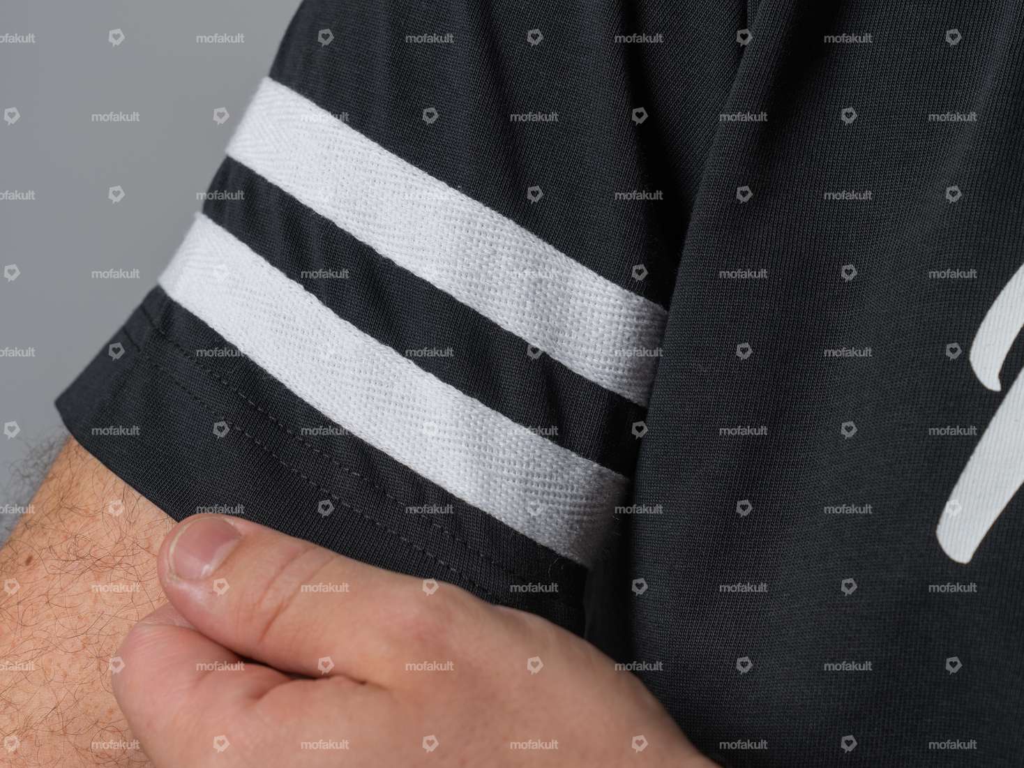 KULTWEAR Maglietta "Crew" nero / bianco Carousel Image 4