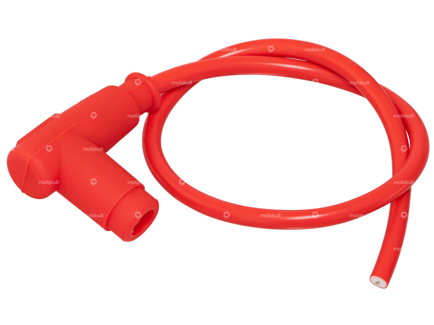 Connettore per candela con cavo rosso / 5 kΩ soppressione delle interferenze Carousel Image 1